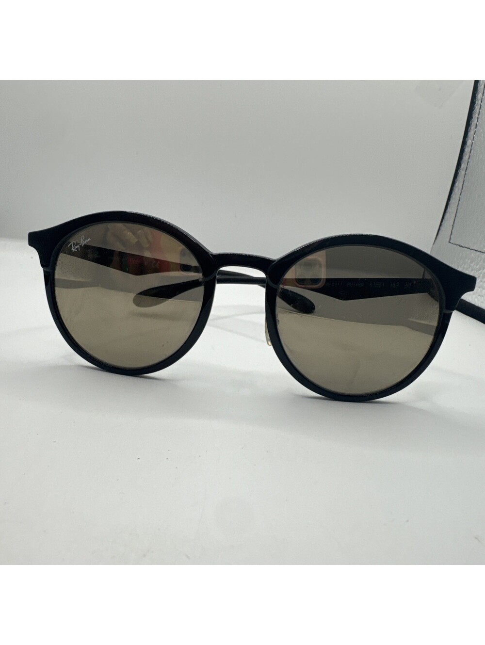 Ray-Ban RB4277 601/5A Black/Gold Lens Round Sunglasses Italy READ DESCR